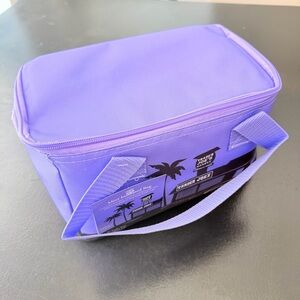 Trader Joe's PURPLE Mini Insulated Bag Spring Lunch Cooler Shopping Tote NWT